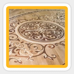 wood mosaic Sticker